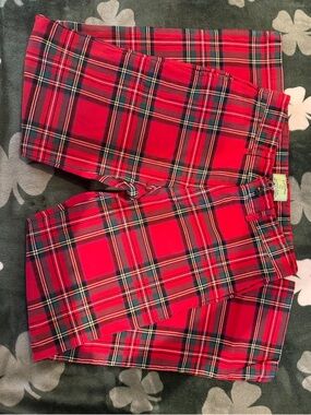 Castaway Clothing Red Stewart Plaid Tartan Plaid Pants Girls 12
